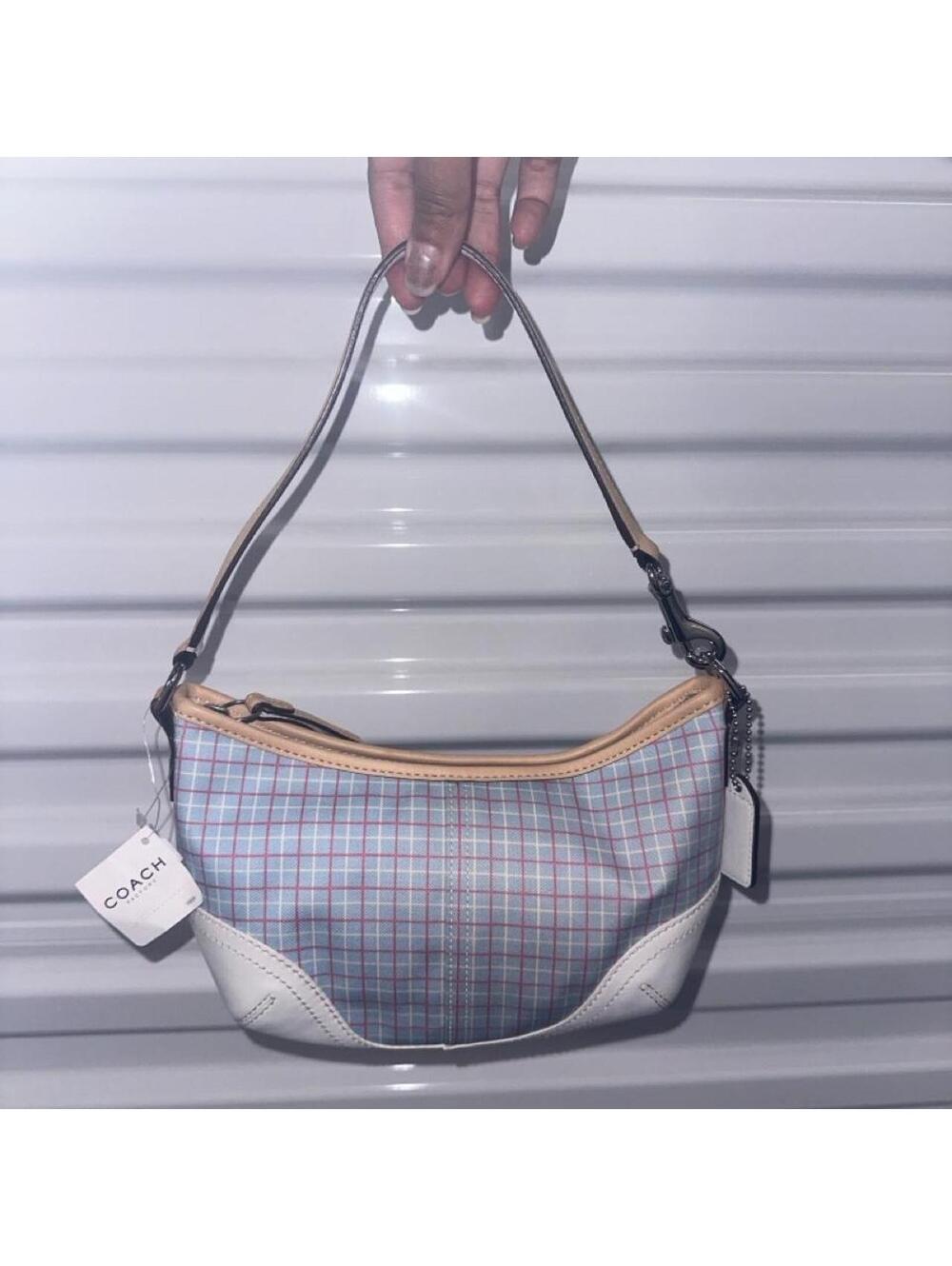 Y2k nwt vintage coach plaid soho style number 1820